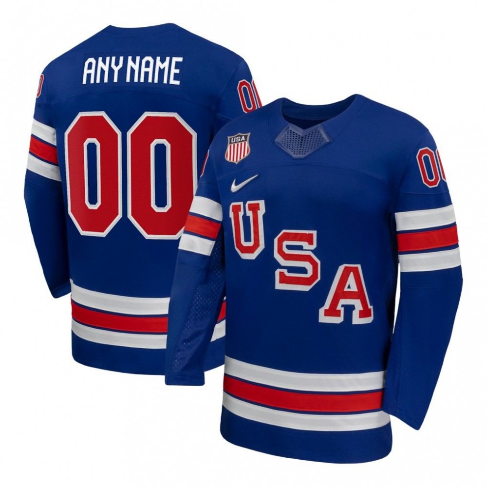 USA Hockey Olympic 2026 Royal Home Replica Custom Jersey-Pro Kit Vault | Brand New 26/27 Sports Jerseys